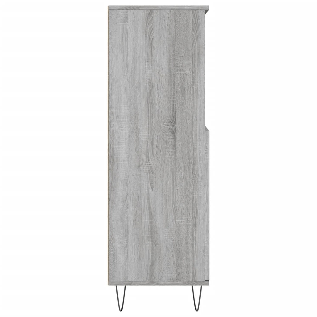 Buffet credenza cassettiera armadio mobile contenitore organizer cucina soggiorno salotto rovere Sonoma alto 60 x 36 x 110 cm legno ingegnerizzato grigio 02_0035382