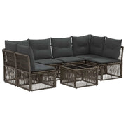 Set Divano da Giardino 7 pcs Grigio polyrattan 3434162