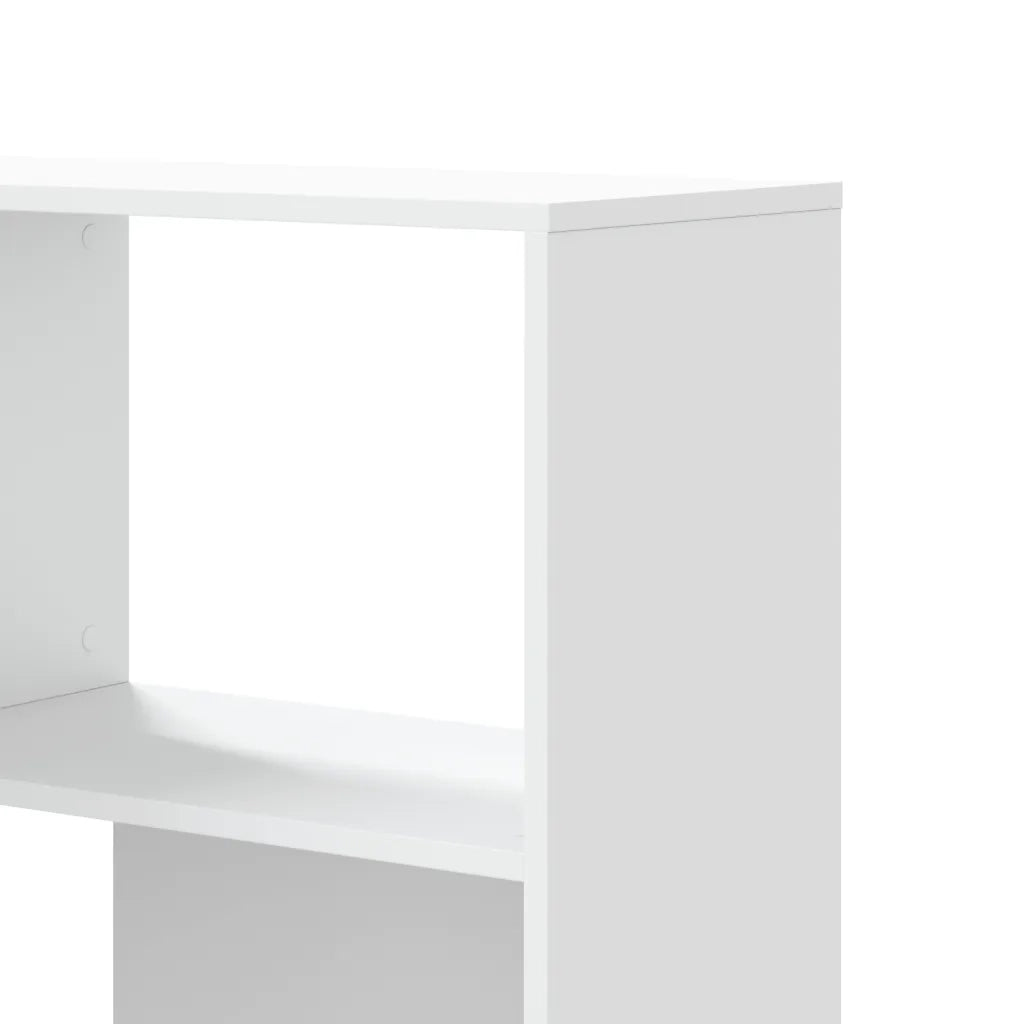 Libreria Angolare 4Ripiani Bianca 85x85x140cm Legno Multistrato 3307810