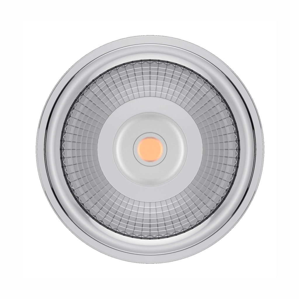 Lampadina LED AR111 Dicroica 15W GU10 15 Gradi 2700K 1050 Lumen Luce Calda Finitura Cromo - Beneito & Faure Illuminazione Professionale