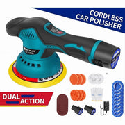Trade Shop - Lucidatrice Rotorbitale 2 Batterie 12 V 2000 Mah 8 Velocità Levigatrice Per Auto -