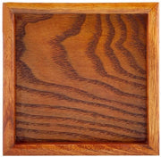 Tavolo da servizio quadrato 22x22 cm - Tavolo da lavoro in legno - Tavolo da lavoro antiscivolo - Tazza da servizio per caffè/sushi/antipasti - Bordo elevato - Tavolo in legno massello premium