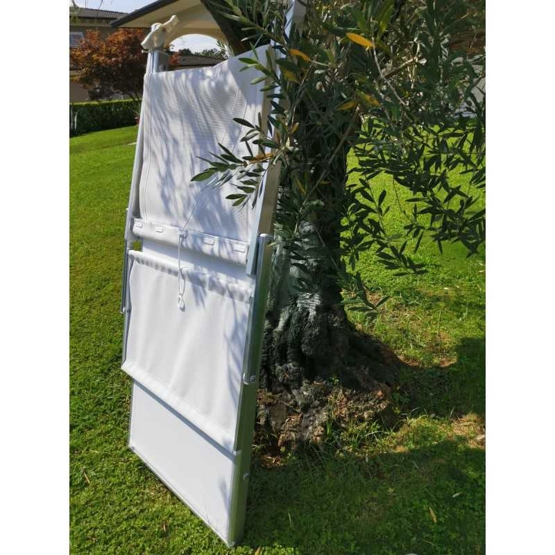 Lettino Alluminio Sea V/I Bianco Vette 07162