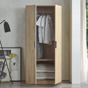 Armadio Guardaroba Eiselfing 176 x 80 x 52 cm Effetto Rovere [en.casa]