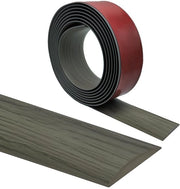 Profilo di transizione autoadesivo in PVC | Transizione per pavimenti | Striscia di copertura impermeabile, non perforata | Disegno a mosaico di legno grigio, 5 cm di larghezza, 1 m di lunghezza