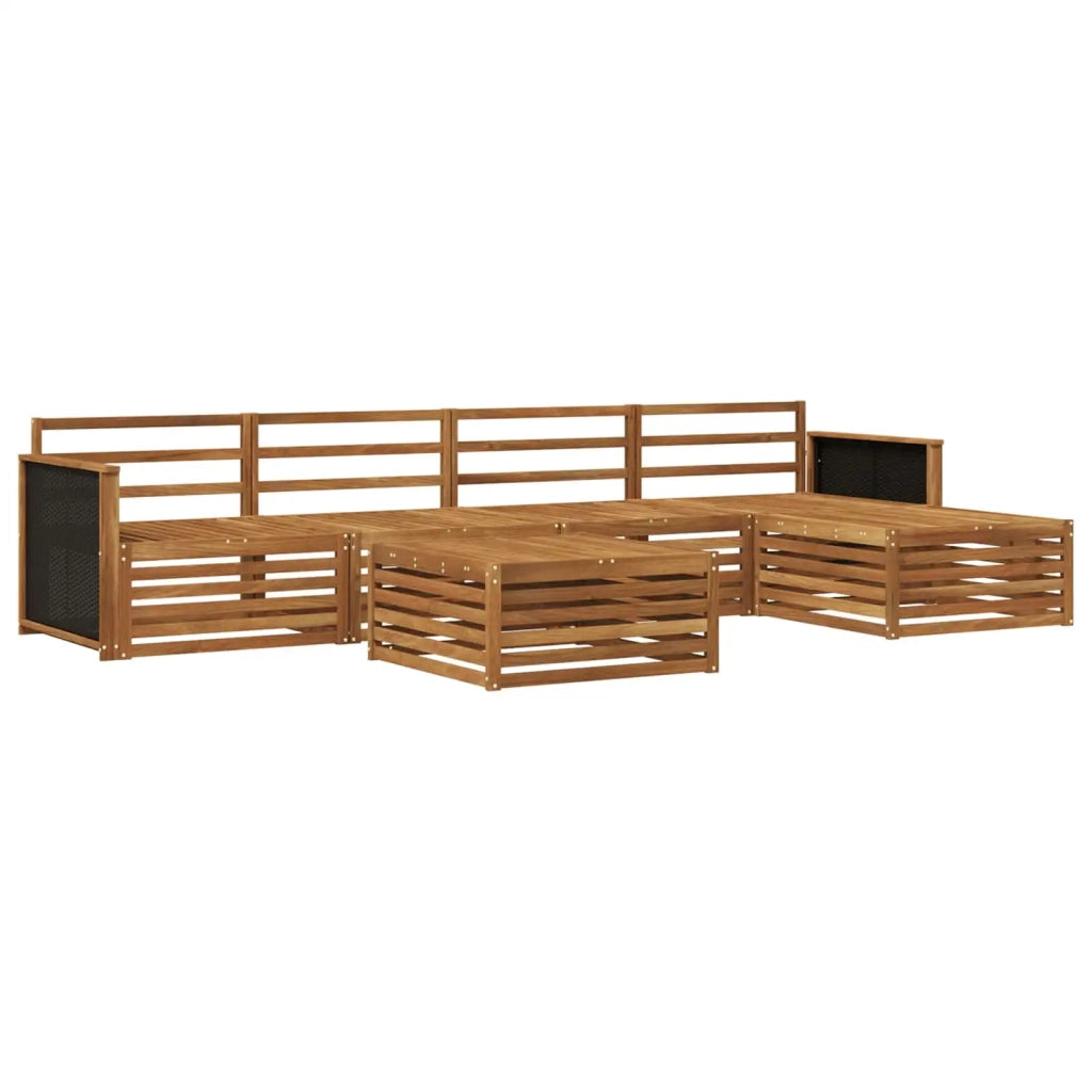 Set di divani da esterno 6 pcs Naturale 79 x 79 x 37 cm