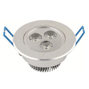 Trade Shop - Faretto 3 Led 3 W Ad Incasso Con Alette A Molla Rotondo Luce Fredda O Calda - -bianco Caldo      -