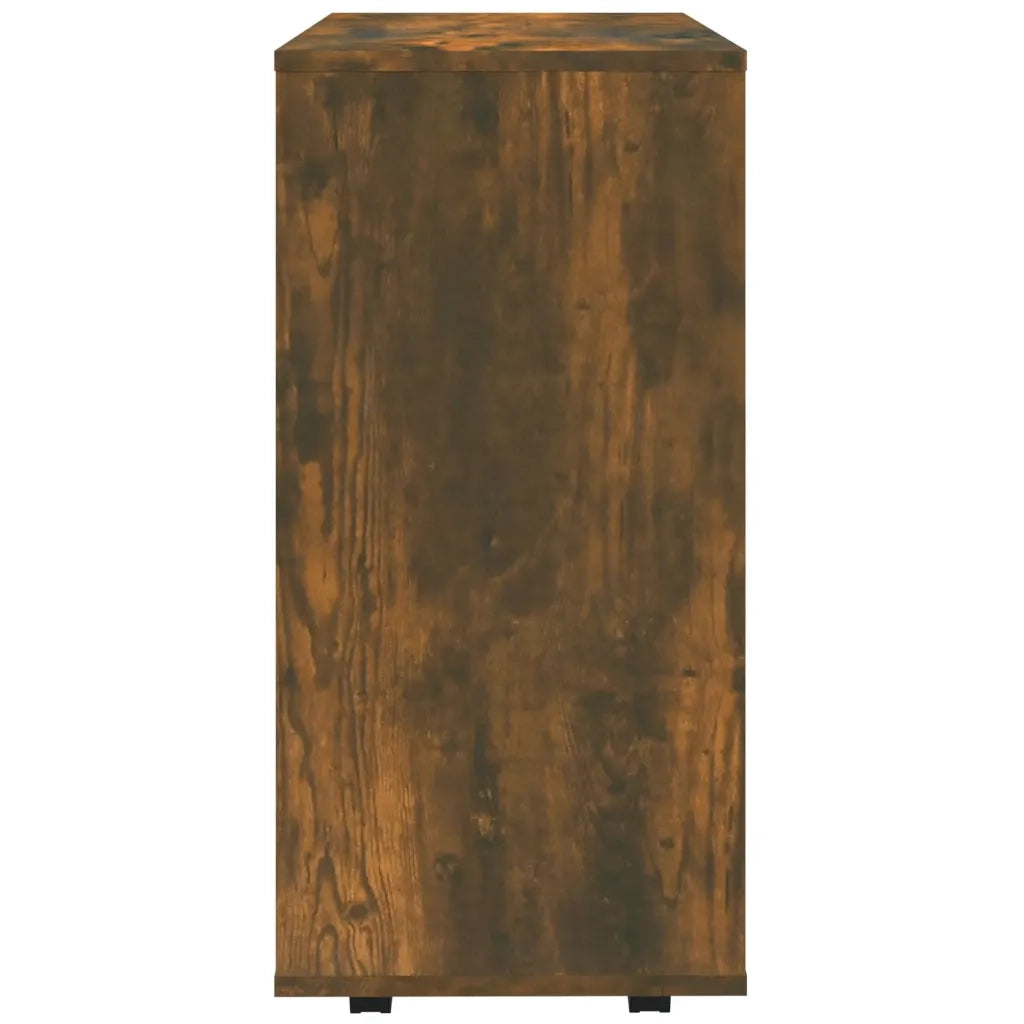 Armadietto con Ruote Rovere Fumo 60x35x75 cm Legno Multistrato 815966