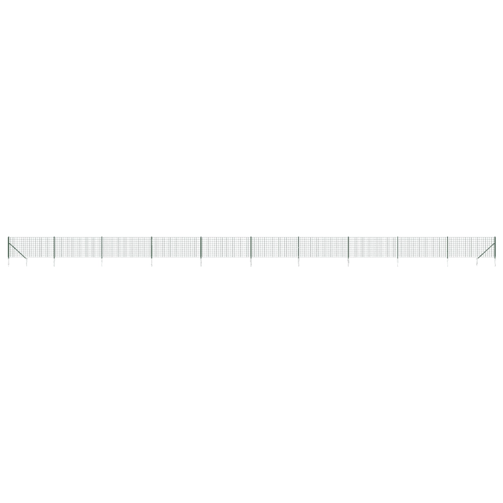 Recinzione Metallica con Picchetti Ancoraggio Verde 1,1x25 m 154138