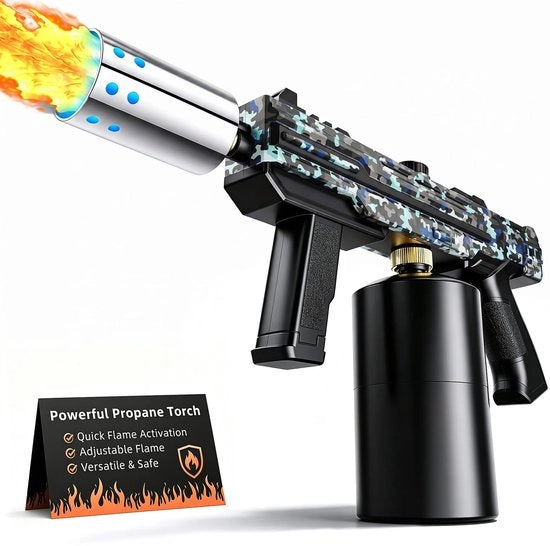 Flambierbrander multifunzionale con fiamma potente fino a 1800 °C - Brander a gas per campeggio - Brander a gas per cucina - Brander a gas a propano - Brander regolabile - Cucina multifunzionale