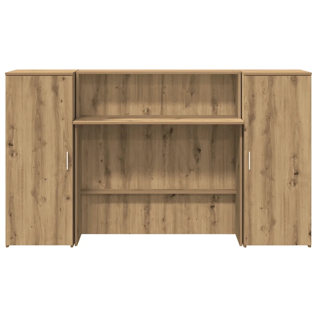 Banco Reception Rovere Artigianale 180x50x103,5cm in Truciolato 3324213