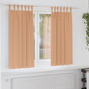vidaXL Tende con tende 2 pcs Marrone chiaro Poliestere