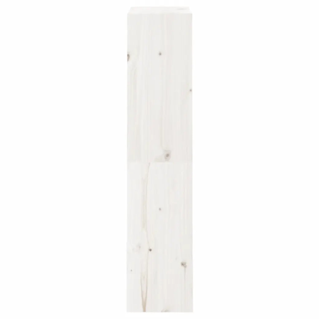 Libreria Divisorio-Scaffale per Libri-Mobile di Stoccaggio Bianco 60x30x135,5 cm Legno Massello di Pino