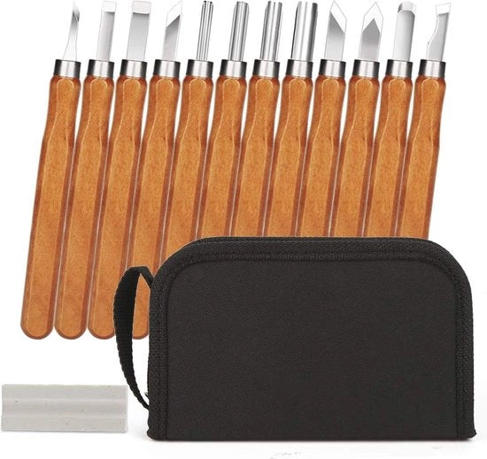 Set di utensili per taglio del legno - 18 pezzi di utensili per taglio del legno, frutta e verdura
