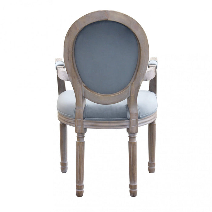 Poltrona Constance in Velluto Grigio 55x46x96 h cm in Velluto Grigio