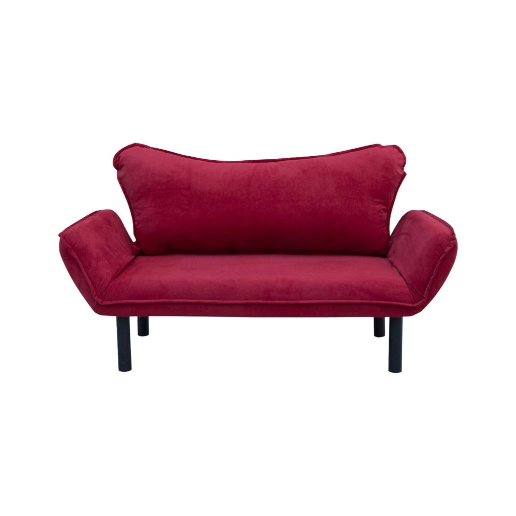 Hone, Divano Letto 2 Posti Contenitore, 140x65 cm Rosso