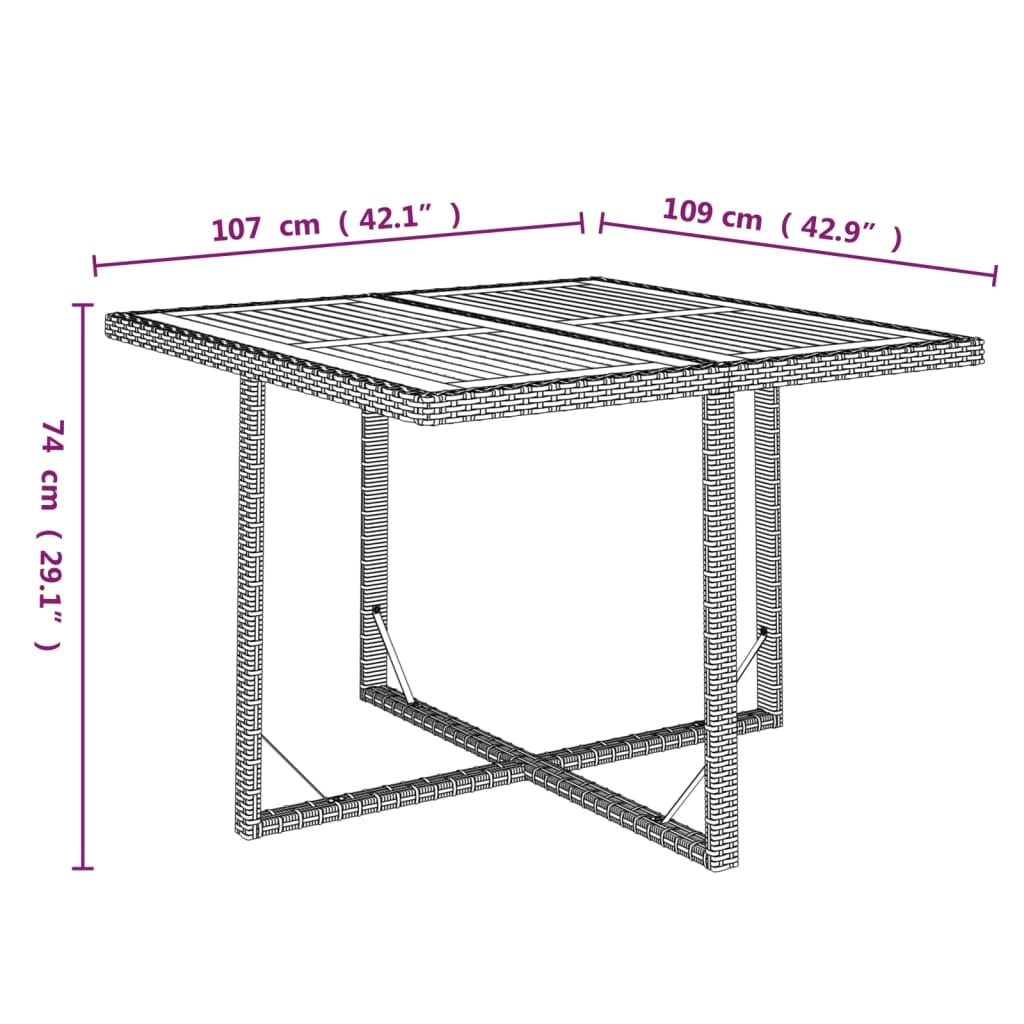 Set da pranzo da giardino in resina intrecciata nera da 5 pezzi e cuscini 02_0014892