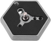 Piatto di connessione rapida a sei angoli - 1/4 viti - sistema di sblocco RC0 - sostituisce #3049 - compatibile con 3038/3039/3047/3055/3055S/3063 - inclusa 1 pezza