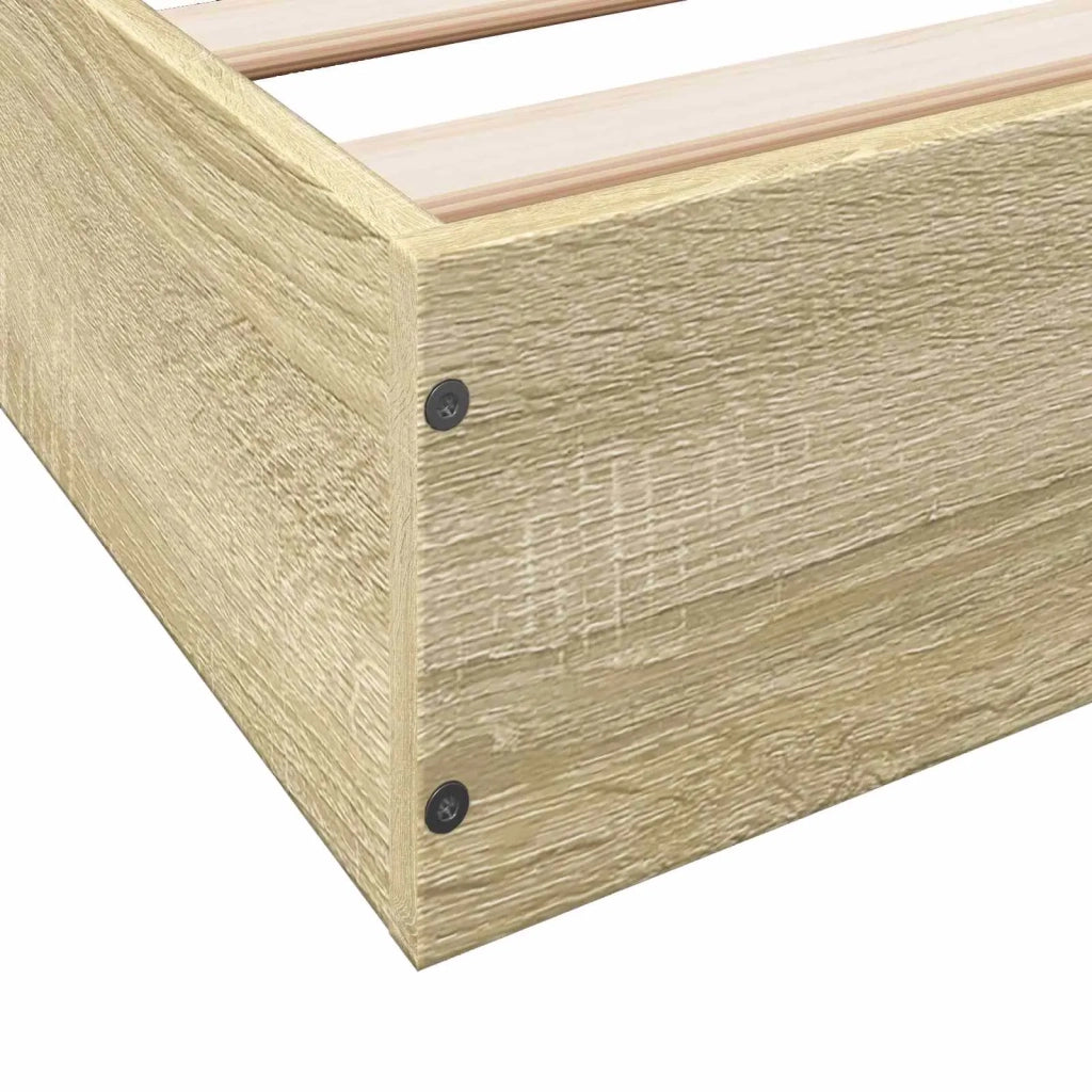 Struttura letto a pavimento Rovere Sonoma 80 x 200 cm 8009076