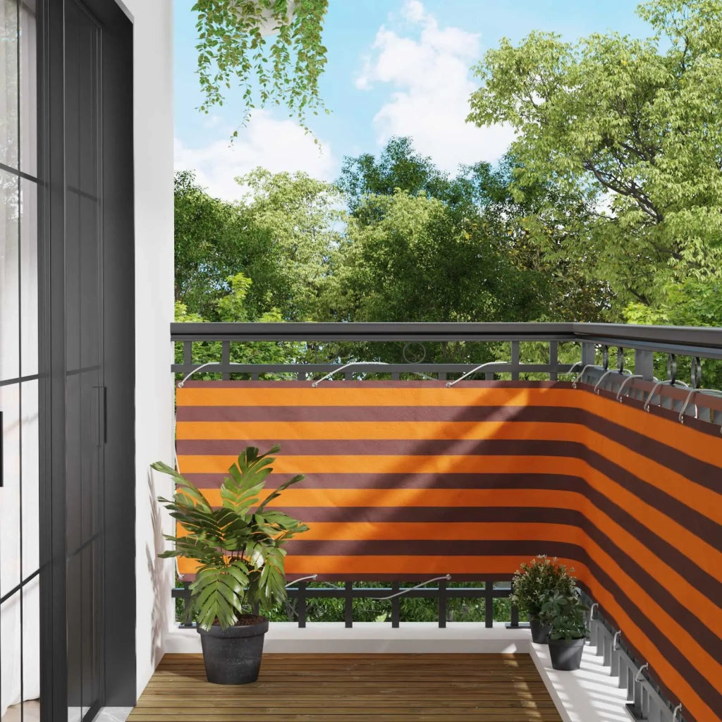 Schermo da balcone Arancione e Marrone 75 x 200 cm