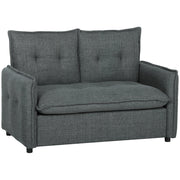 Divano 2 posti ¨C zephmum ¨C tessuto lino grigio scuro 131 cm