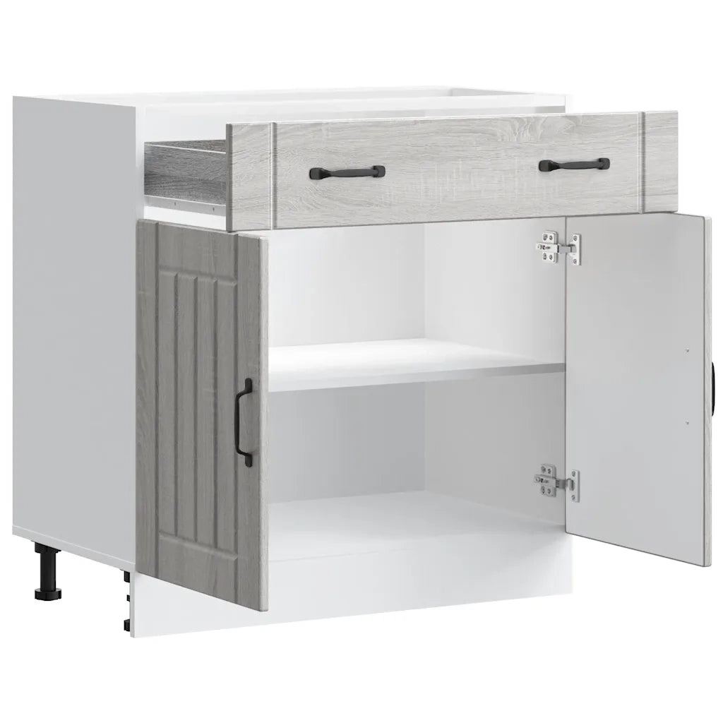 Base da Cucina Lucca Grigio Sonoma in Legno Multistrato 853743