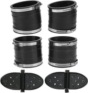 Sistema di scarico a Y per motore Mercruiser V6/V8 - 4 pollici/10 cm - Connesso con tubi in acciaio inossidabile e gomma - Duraturo e resistente alla corrosione - Scarico per motore