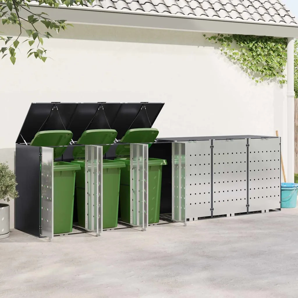 Contenitore per Rifiuti per 3 Bidoni 340 x 77.5 x 115.5 cm