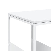 Tavolino con Ruote Bianco 55x36x63,5cm in Legno Multistrato 343111