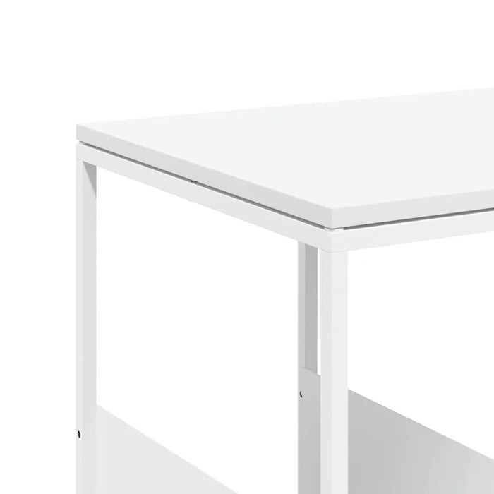 Tavolino con Ruote Bianco 55x36x63,5cm in Legno Multistrato 343111