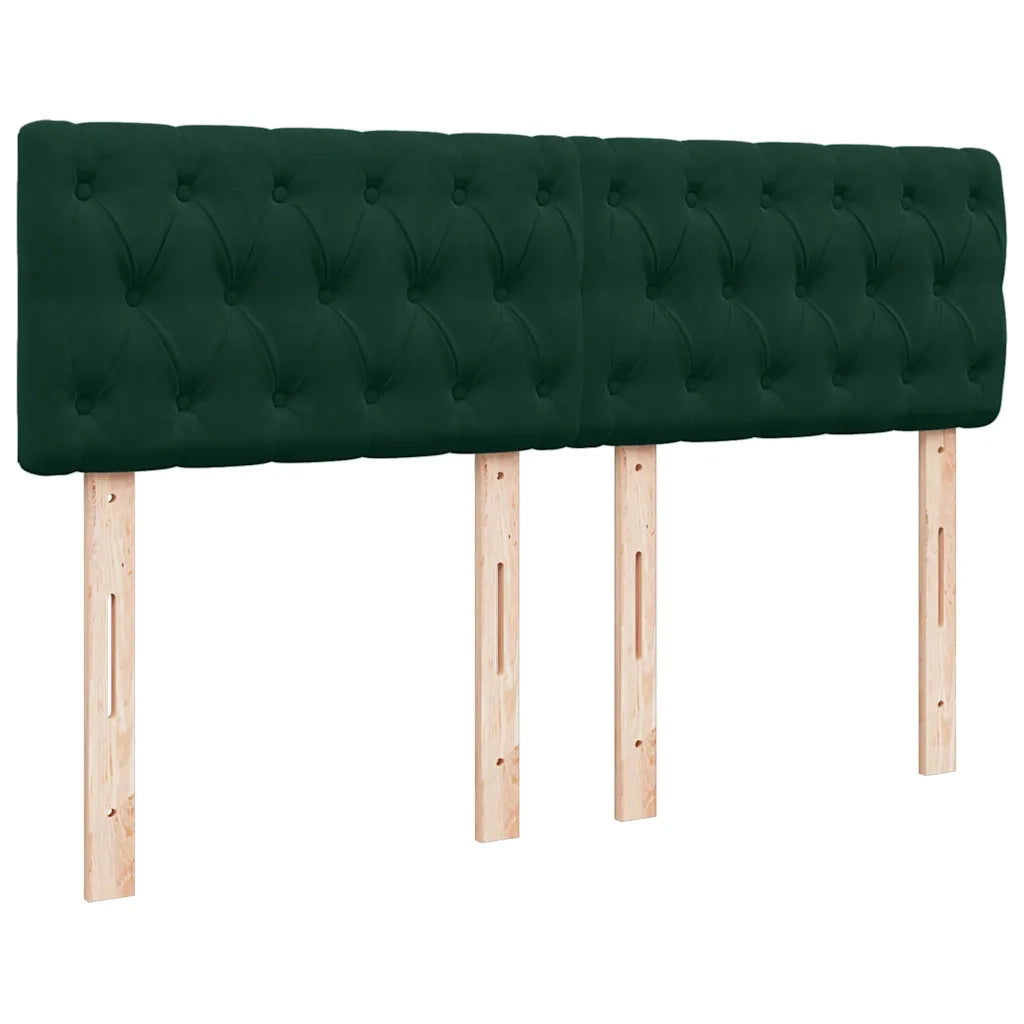 Giroletto a Molle con Materasso Verde Scuro 160x200 cm Velluto 3287791