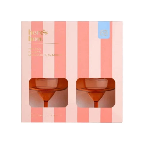 Bicchieri in acrilico Rue Margarita - Set da 4 - Arancione