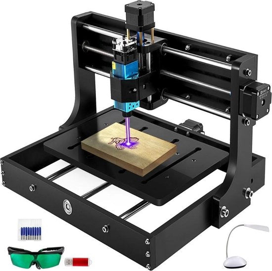 Macchina per incisione - 5500mw - 300 x 200 x 40 mm - Set di incisione - Macchina per incisione a laser - Apparecchio per incisione - Materiale in legno - PVC - PCB - Acrilico - Incisione