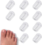 Protettori per scarpe - 10 pezzi - Protettori antiusura in silicone per scarpe - Translucidi e respiro, per donne e uomini