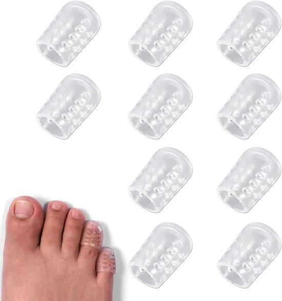 Protettori per scarpe - 10 pezzi - Protettori antiusura in silicone per scarpe - Translucidi e respiro, per donne e uomini