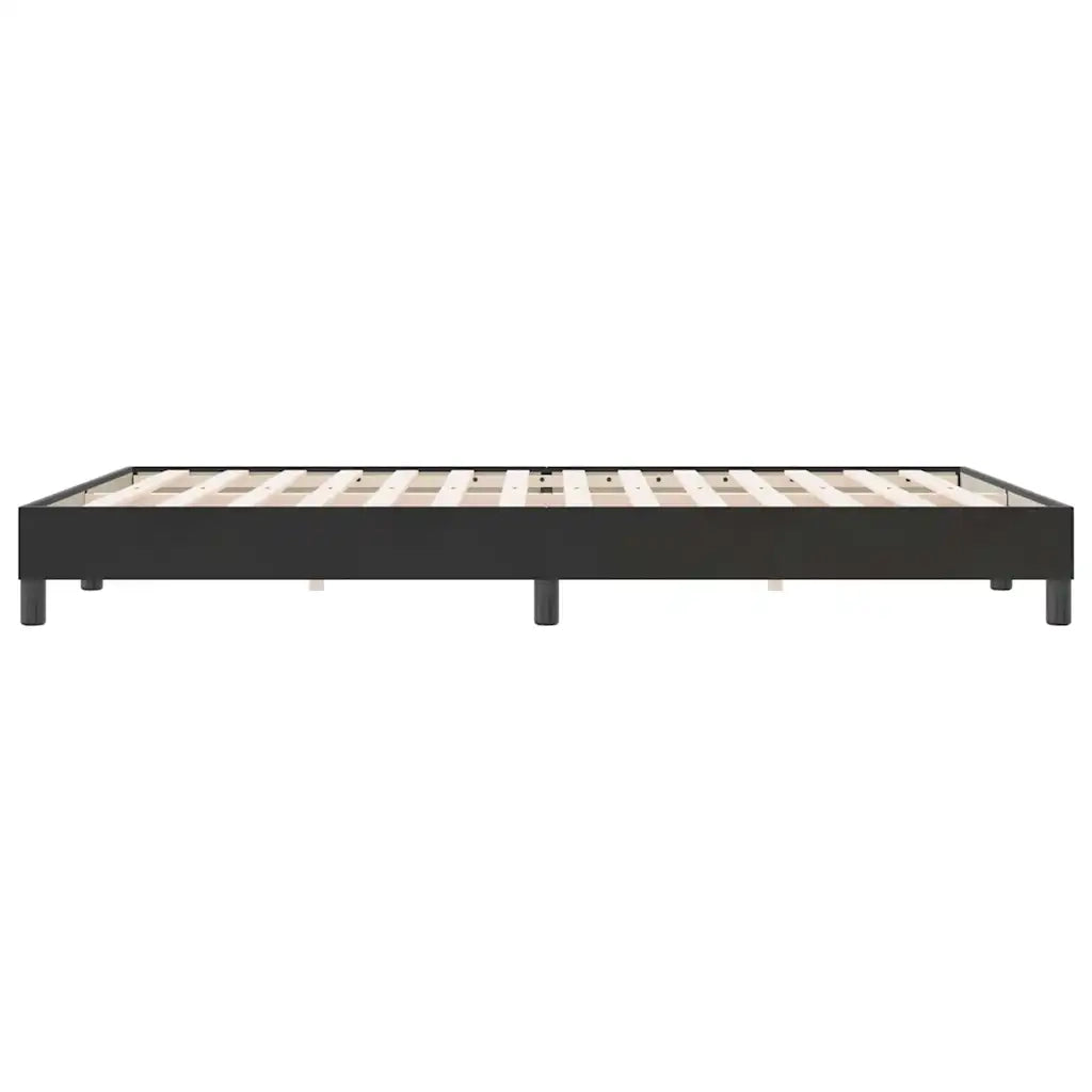 Letto a Molle senza Materasso Nero 140x220 cm in Velluto