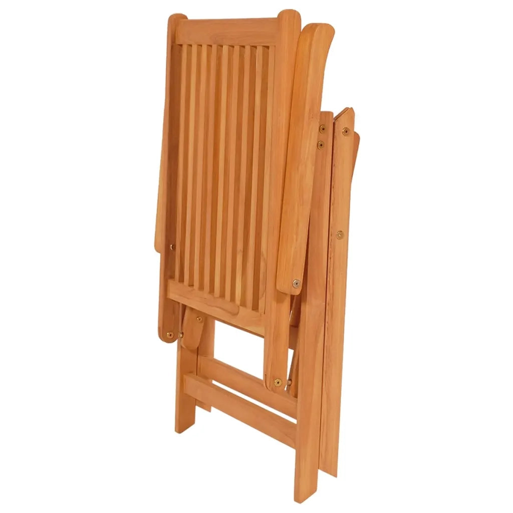 Sedie da Giardino 6 pz con Cuscini Rossi  Massello di Teak cod mxl 7234