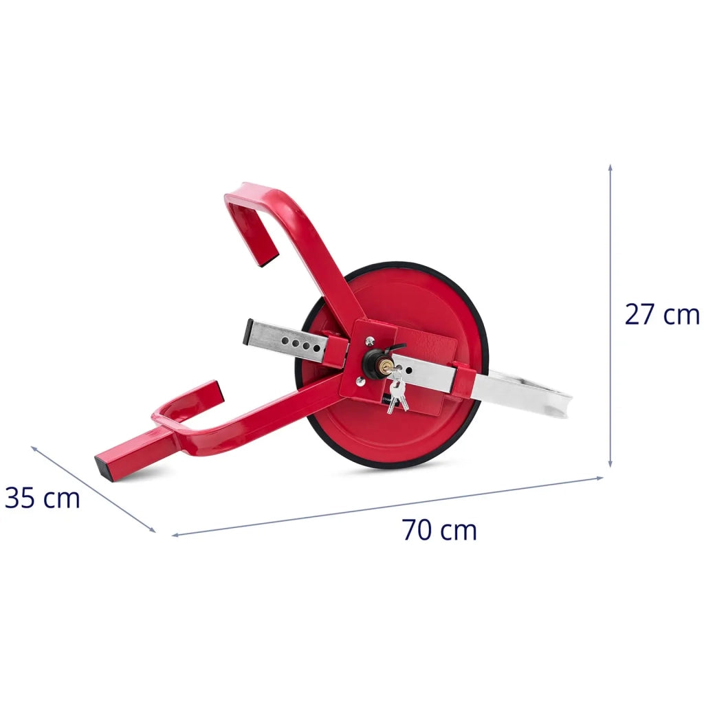 Morsetto universale per ruote tonde per auto larghezza massima pneumatico 19,5 cm / 13-15" acciaio rosso 14_0009892