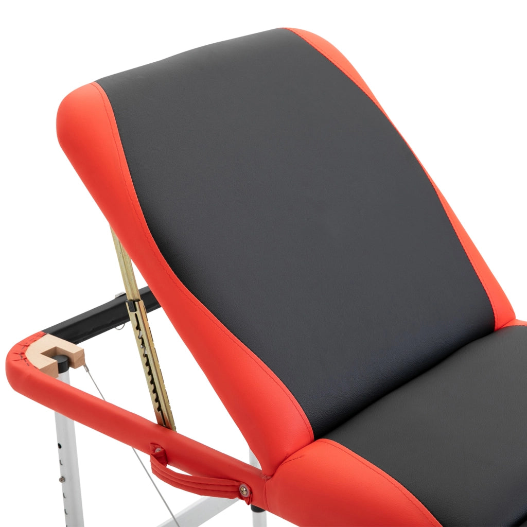 Tavolo da massaggio pieghevole e portatile ¨C zephmum ¨C nero e rosso 215x81x61-84 cm