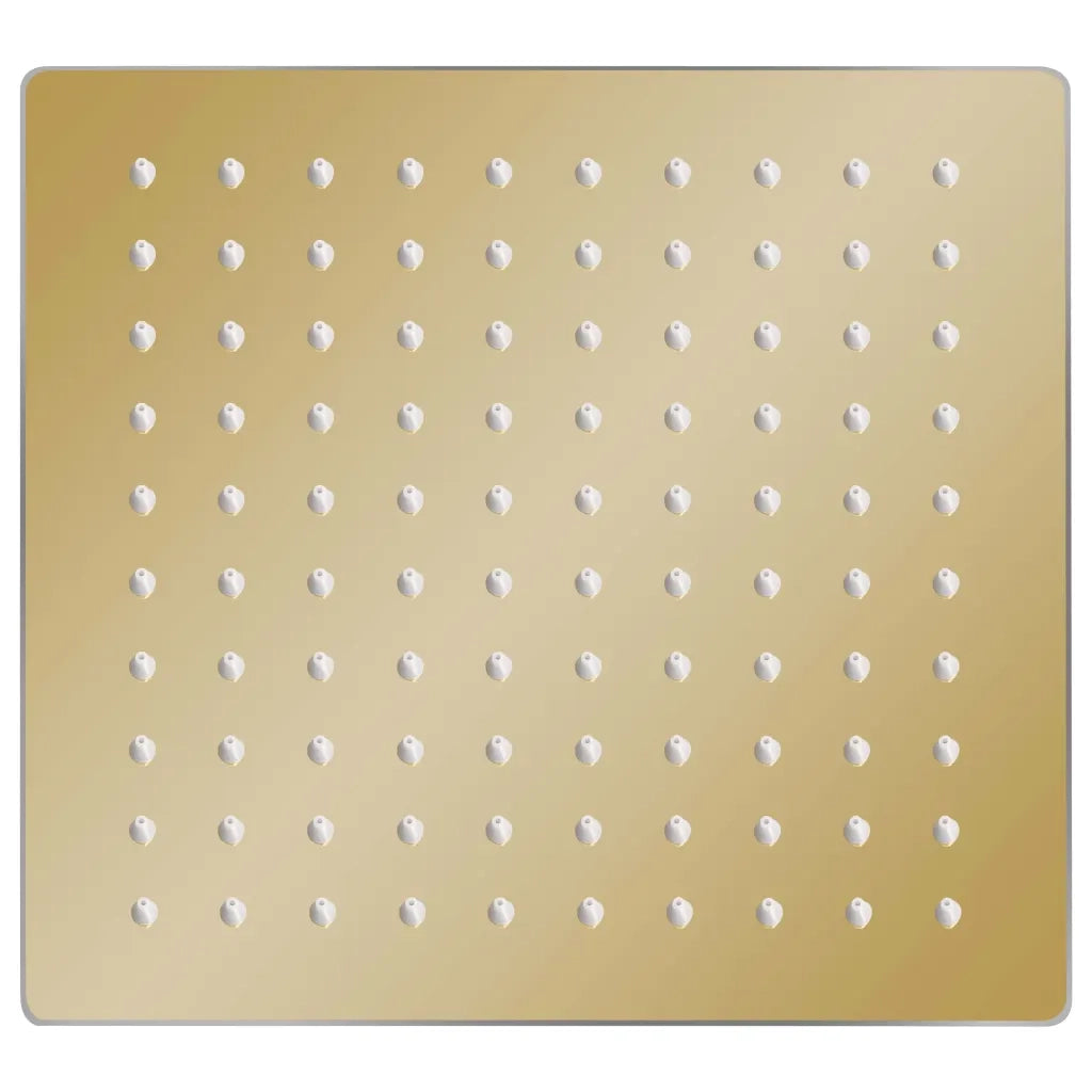 Testa Doccia a Pioggia in Acciaio Inox 20x20cm Quadrata Oro 147708