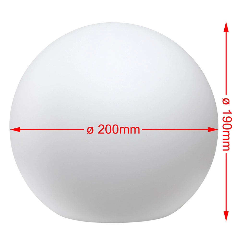 Lampada Sfera Giardino 20cm Luce Esterno Bianco attacco E27 Decorazione Esterno