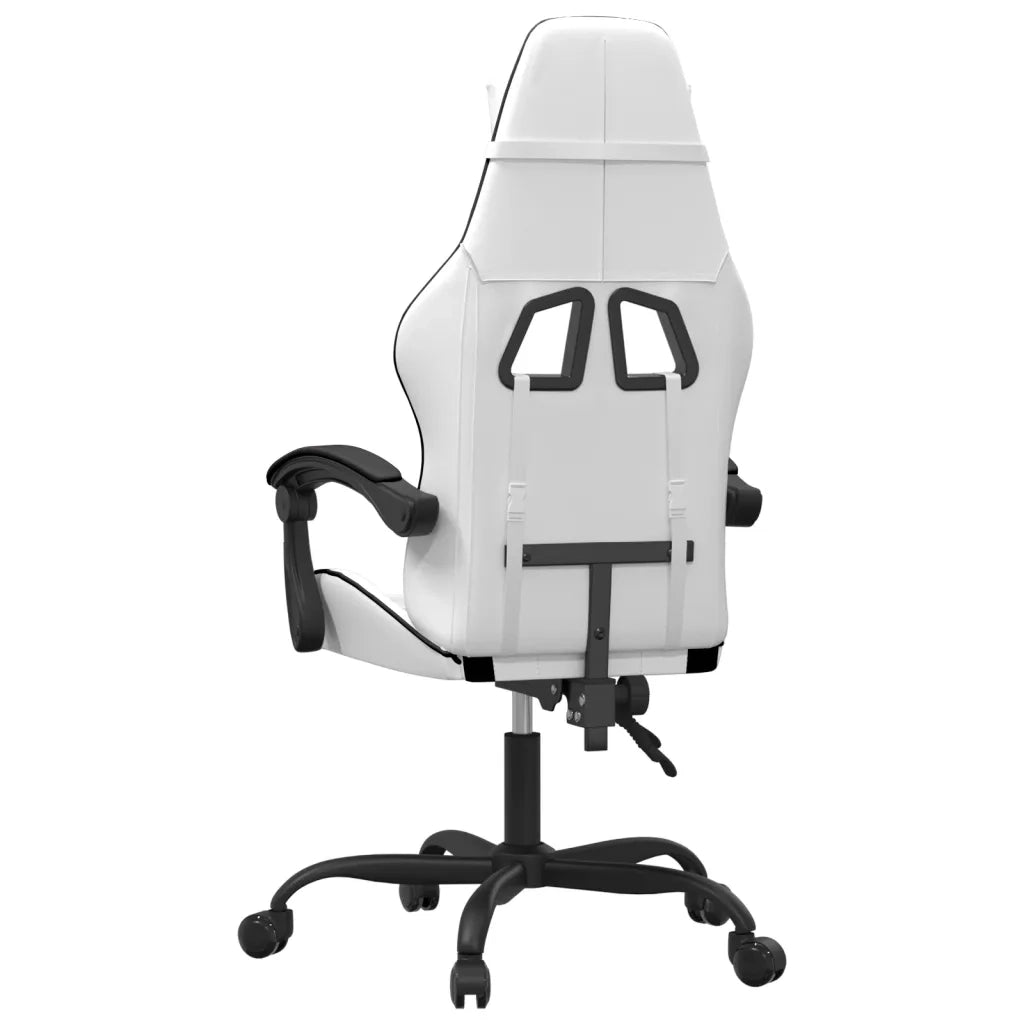 vidaXL Sedia da Gaming Bianco e Nero in Similpelle