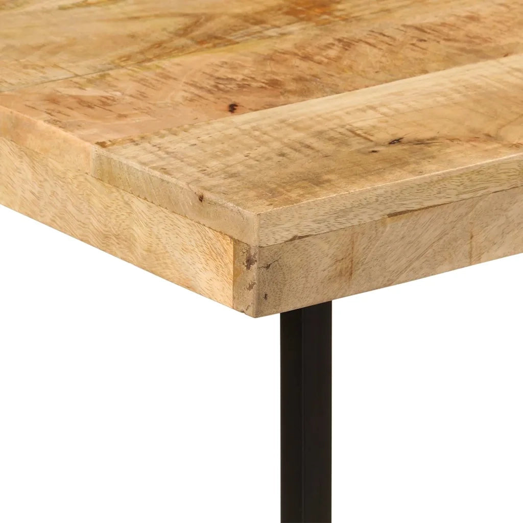 Scrivania | Tavolo da Ufficio 165x110x77 cm Legno Massello Mango Ferro