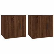 Mobile TV multimediale da parete mensola TV supporto TV sala da pranzo soggiorno camera da letto 2 pezzi rovere 40 x 34,5 x 40 cm marrone 02_0028967