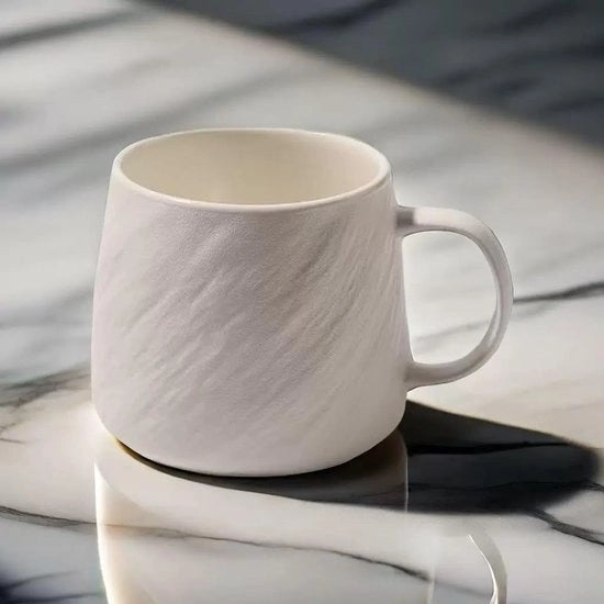 Caffettiera 500 ml - Piatto di Cottura di Alta Qualità - Resistente al Calore e al Kerosene - Resistente al Vapore della Lavastoviglie - Duraturo - Tazza per Caffè in Porcellana