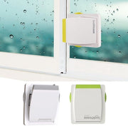 Slot per finestre, chiusura per porte scorrevoli, chiusura per finestre scorrevoli sicura per bambini per porte scorrevoli sicure per terrazze, senza bisogno di forare (verde + grigio)