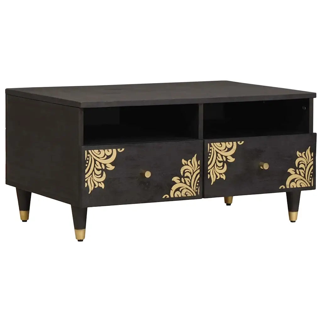 Tavolino da salotto con cassetto Nero 80 x 54 x 40 cm