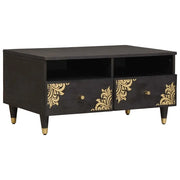 Tavolino da salotto con cassetto Nero 80 x 54 x 40 cm
