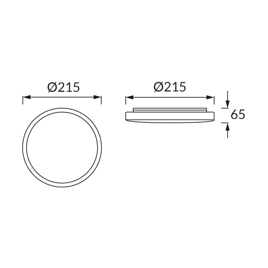 Plafoniera LED esterna tonda 21cm bianca 12W IP54 Struhm