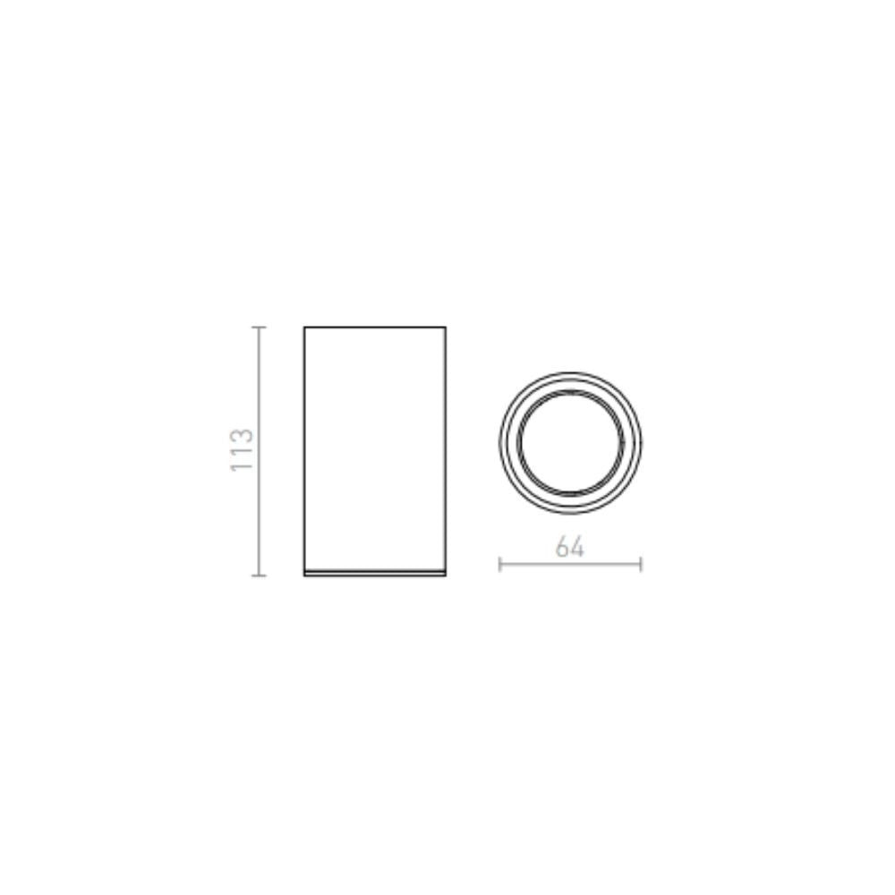 Faretto MOMA da soffitto bianco 230V GU10 35W